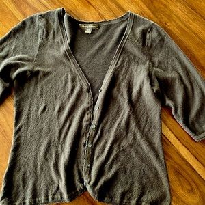 Tommy Bahama short sleeve cardigan, brown, size medium